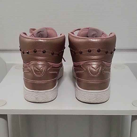 Puma rose gold mid-top sneakers - Picture 4 of 8